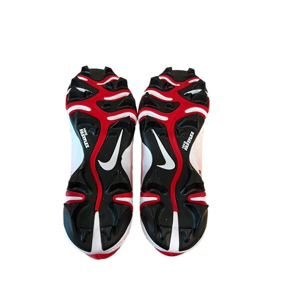 Nike White and Red Athletic Cleats - Picture 7 of 16